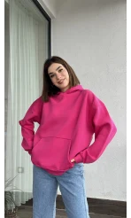 OBB Pembe 3 İplik İçi Polarlı Sweat