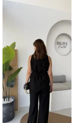 Odella Asimetrik Tunik Takım - Siyah - Kod: 8861