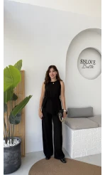 Odella Asimetrik Tunik Takım - Siyah - Kod: 8861