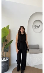 Odella Asimetrik Tunik Takım - Siyah - Kod: 8861