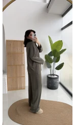 Olbia Uzun Kollu Modal Alt-Üst Takım - Haki