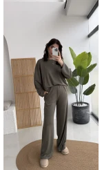 Olbia Uzun Kollu Modal Alt-Üst Takım - Haki