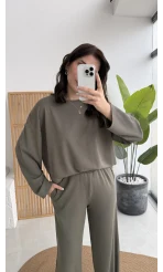 Olbia Uzun Kollu Modal Alt-Üst Takım - Haki