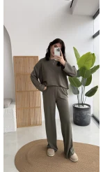 Olbia Uzun Kollu Modal Alt-Üst Takım - Haki