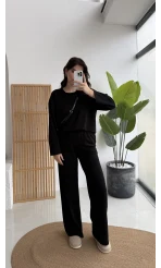 Olbia Uzun Kollu Modal Alt-Üst Takım - Siyah