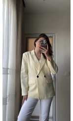 Astarlı Blazzer Ceket - Butter Yellow