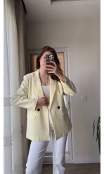 Astarlı Blazzer Ceket - Butter Yellow