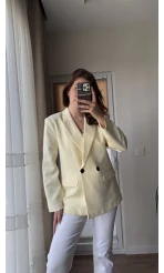 Astarlı Blazzer Ceket - Butter Yellow