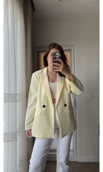 Astarlı Blazzer Ceket - Butter Yellow