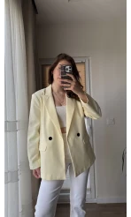 Astarlı Blazzer Ceket - Butter Yellow