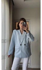 Astarlı Blazzer Ceket - Mavi