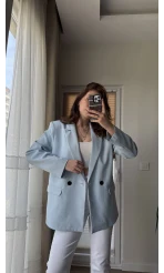 Astarlı Blazzer Ceket - Mavi