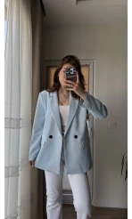 Astarlı Blazzer Ceket - Mavi