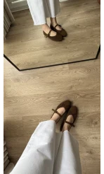 Önü Cepli Tasarım Beyaz Jean