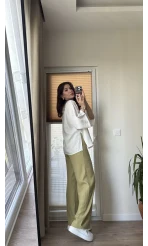 Önü Düğmeli Gömlek - Beyaz