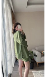 Örgü Model Kimono Şort Takım