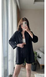 Örgü Model Kimono Şort Takım