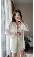 Örgü Model Kimono Şort Takım