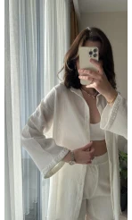 Örgü Model Kimono Şort Takım