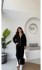 Oriana Ceket Pantolon Takım - Siyah - Kod: 7027-4028