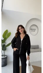 Oriana Ceket Pantolon Takım - Siyah - Kod: 7027-4028