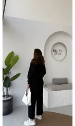 Oriana Ceket Pantolon Takım - Siyah - Kod: 7027-4028