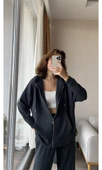 Orj Oysh Kumaş Eşofman Takımı Füme