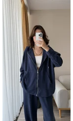 Orj Oysh Kumaş Eşofman Takımı Lacivert