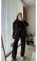 Oversize Acı Kahve Blazer Ceket