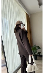 Oversize Acı Kahve Blazer Ceket