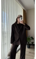 Oversize Acı Kahve Blazer Ceket