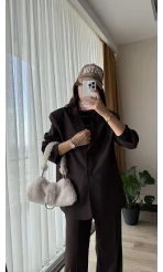 Oversize Acı Kahve Blazer Ceket