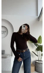 Oys Acı Kahve Parmak Geçmeli Body
