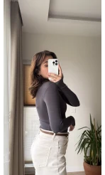 Oys Antrasit Parmak Geçmeli Body