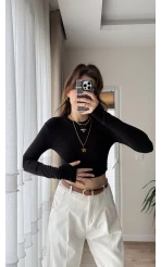 Oys CROP Parmak Geçmeli Siyah