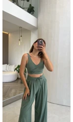 Oys Crop Takım - Yeşil - Kod: 4122