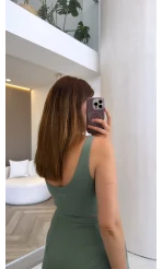 Oys Crop Takım - Yeşil - Kod: 4122