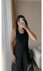 Oys Etiketli Siyah Tulum