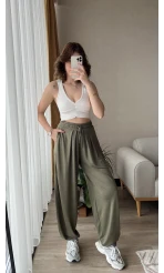 Oys Haki Dökümlü Şalvar Pantolon