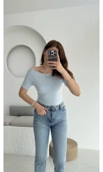 Oys Kayık Yaka T-Shirt Bebe Mavisi