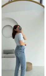Oys Kayık Yaka T-Shirt Bebe Mavisi