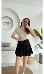 Oys Kayık Yaka T-Shirt Taş