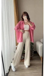 Oys Kumaş Krem Pantolon