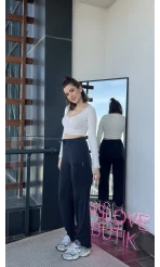 Oys Lacivert Modal Palazzo Eşofman Altı