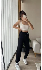 Oys Modal Siyah Eşofman Altı