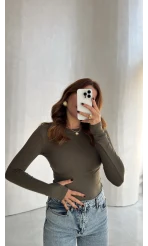 Oys Parmak Geçmeli Body - Haki