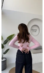 Oys Pembe Parmak Geçmeli Body