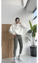 Oys Tayt Full Likralı Yüksel Bel Haki