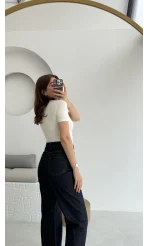 Oys U Yaka T-Shirt Beyaz