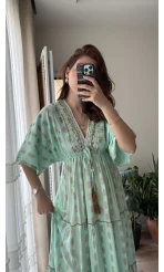 Özel Tasarım - Su Yeşili Elbise